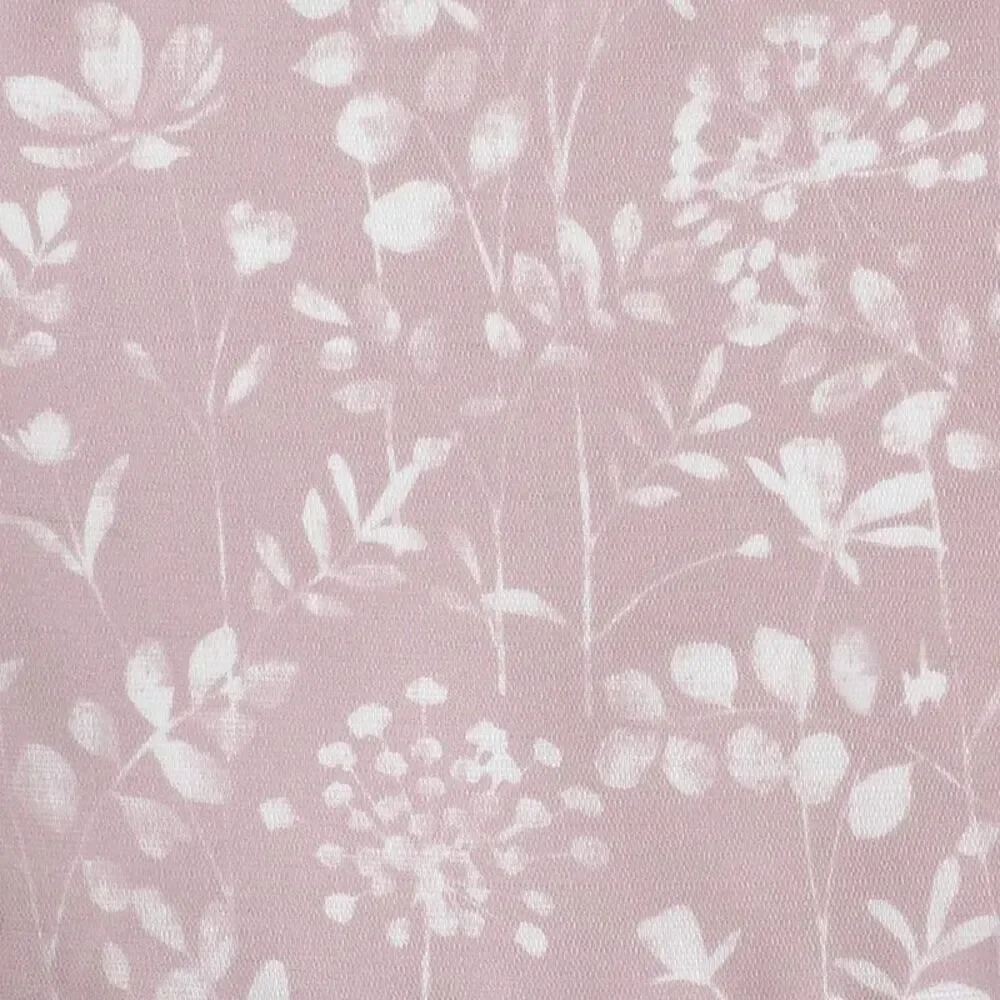 Woven Trends Floral Design Light Filtering Curtains Set, 52 x 84 inches Rod